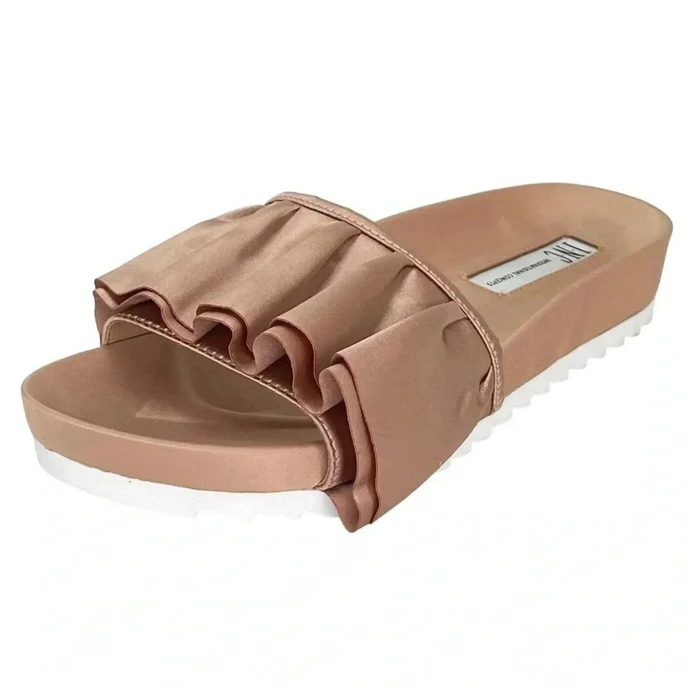 International Concepts Abena Blush Satin Womens Sandals Size 7M